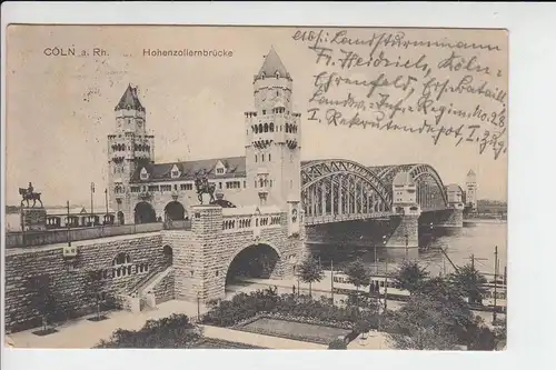 5000 KÖLN, Hohenzollernbrücke 1914