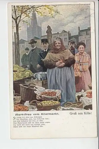 5000 KÖLN, Marktfrau am Altermarkt 1909