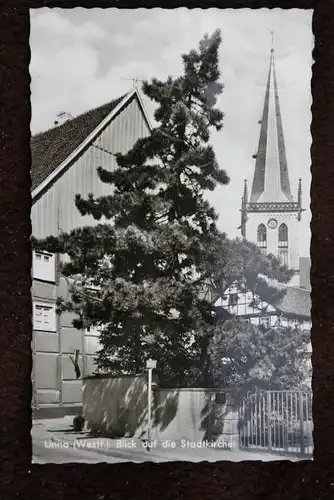 4750 UNNA, Blick auf die Stadtkirche, minimaler Papiermangel rückseitig