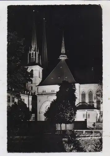 L 1000 LUXEMBURG STADT, "Luxemburg bei Nacht" Kathedrale, Philips - Werbekarte
