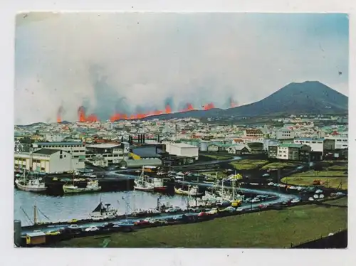 ISLAND - HEIMAEY, Eruption Vestmannaeyjar 29.01.1972