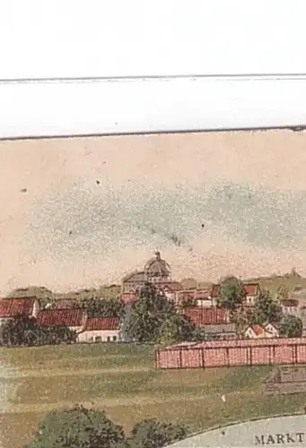 PL - 63 -900 RAWICE / RAWITSCH, Lithographie 1897, Stadtansicht mit Synagoge / Judaica