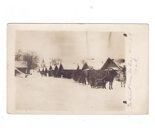 PL 98-100 LASK, 1.Weltkrieg, Photo-AK, Patrouillenfahrt durch Lask