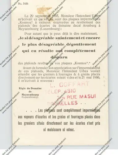 L 7600 FELS / LAROCHETTE, Domaine ducal Arenberg a Meysembourg, Werbe-Karte Fa. Andernach - Bonn-Beuel, 1905