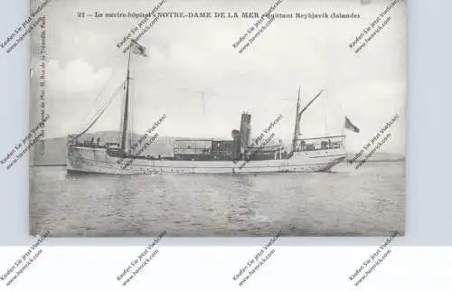 ISLAND / ICELAND, Hospital Ship "NOTRE-DAME DE LA MER" at Reykjavik