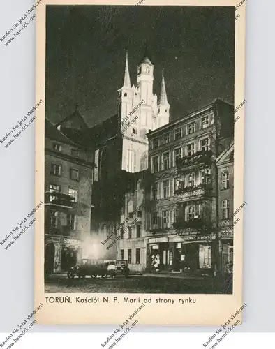 PL 87-100 TORUN, Kosciol N.P. Marii od strony rynku, 1947, Oldtimer