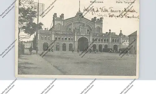 PL - 00-001 WARSZAWA / WARSCHAU, 1916, 1.Weltkrieg, Halle Targowa, Feldpost Fernsprech Betriebszug