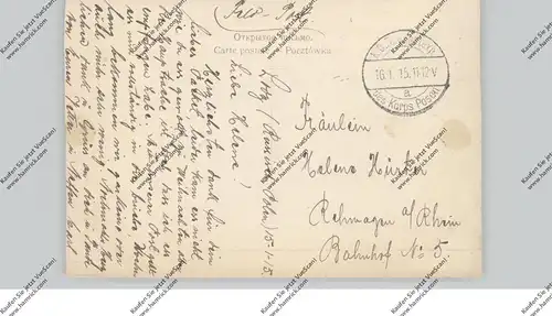 PL 90-001 LODZ, ul. Piotrkowska, Tram, 1915, deutsche Feldpost - Korps Posen
