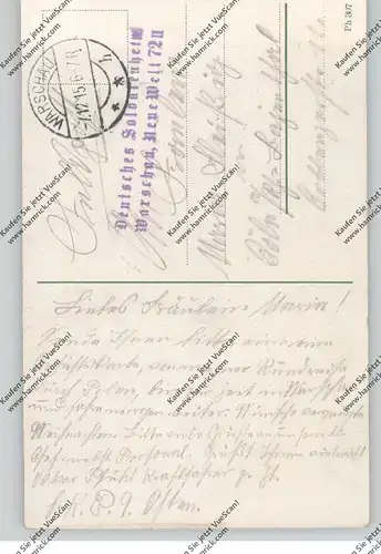 PL - Typy z Ksiestwa Lowickiego, Trachten aus dem Fürstentum Lowicz, 1915, deutsche Feldpost,Soldatenheim Warschau