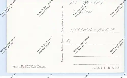 PL 99-417 BOLIMOW-HUMIN, 1.Weltkrieg, Blick vom Sokolov auf die Heeresstrasse, Karte der Batterie Wieck, 1915