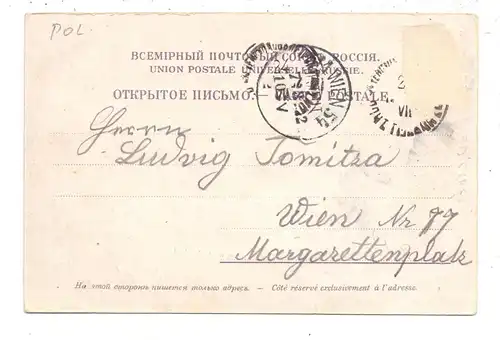 PL 42-200 CZESTOCHOWA, Lithographie 1902, Pomnik Kordeckiego, Klasstor Jasnogorski