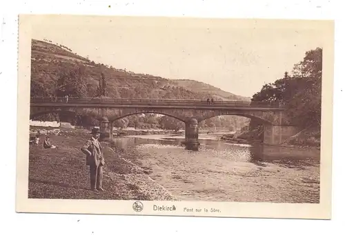 L 9200 DIEKIRCH, Sauerbrücke, 1933, Bahnpost Trois Vierges - Luxemburg