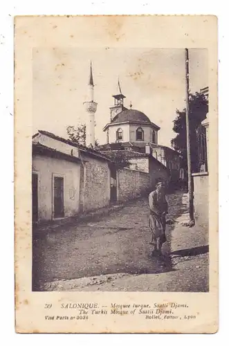 GR - THESSALONIKI, Mosque turque, Saatli Djami, 1919