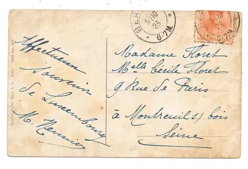 L 1000 LUXEMBURG Stadt, Drei Eicheln, LUNA-Karte, 1911, Verlag: Braun