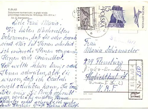 PL 82-300 ELBLAG / ELBING, St. Nikolai-Kirche, R-letter, als Einschreiben verschickt