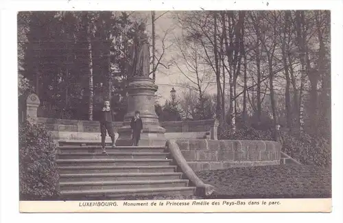 L 1000 LUXEMBURG, Denkmal der Prinzessin Amelle der Niederlande im Park, 1908, Bernhoeft