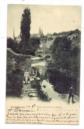 L 1000 LUXEMBURG, Partie entre Grund et Clausen, 1904, Bernhoeft