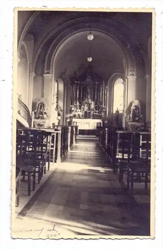 L 9991 WEISWAMPACH, Innenansicht Kirche, Photo-AK, 1944, deutsche Frankatur