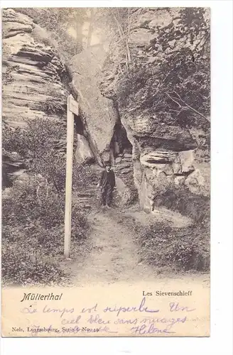 L 6400 ECHTERNACH, Luxemburger Schweiz, Müllerthal, Sievenschleff, NELS, Serie 6, No. 49, 1903, kl. Knick