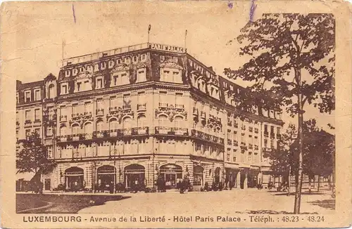 L 1000 LUXEMBURG, Hotel Paris Palace, kl. Einrisse