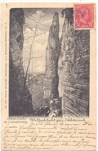 L 6400 ECHTERNACH, Wolfsschlucht, Bernhoeft-Lux.,, 1900
