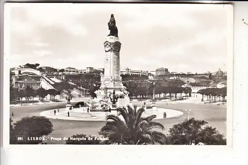 P 1000 LISBOA / LISSABON, Praca do Marques de Pombal, 1957