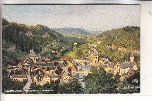 L 1000 LUXEMBURG, Pfaffenthal, Künstler-Karte, 1920, Tuck
