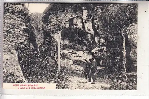 L 6400 ECHTERNACH, Luxemburger Schweiz, Siebenschlüff, animiert, Bernhoeft-Lux