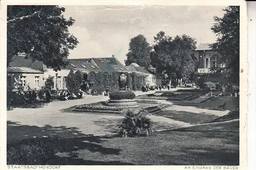 L 5600 BAD MONDORF, Eingang der Bäder, Photo Heinrich Hoffmann, 1943, Einriss