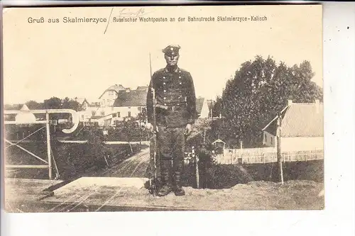 PL 63-460 SKALMIERZYCE / SKALDEN, Russischer Wachtposten an der Bahnstrecke nach Kalisch, 1915, Bajonett