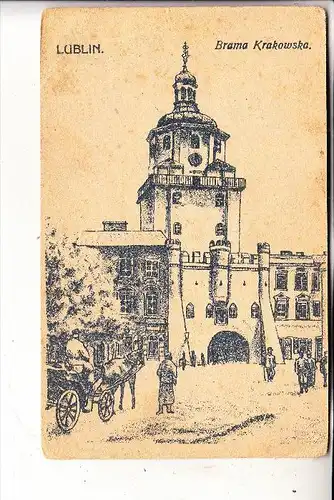 PL 20000 LUBLIN, Brama Krakowska, 1915, deutsche Feldpost 1.Weltkrieg