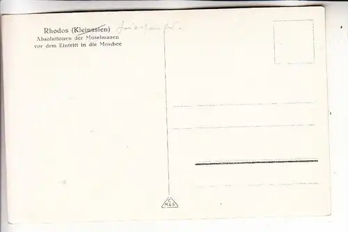 GR - RHODOS, Absolution der Muselmanen vor dem Eintritt in die Moschee