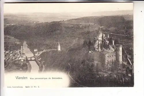 L 9400 VIANDEN, Vue panoramique du Belvedere, NELS-Lux. Serie 11, No. 2