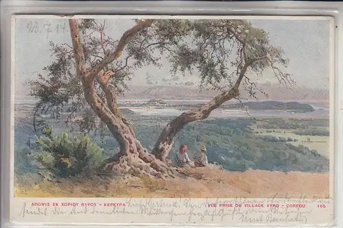 GR - CORFOU / CORFU - VYRO Artist/Künstler - Karte