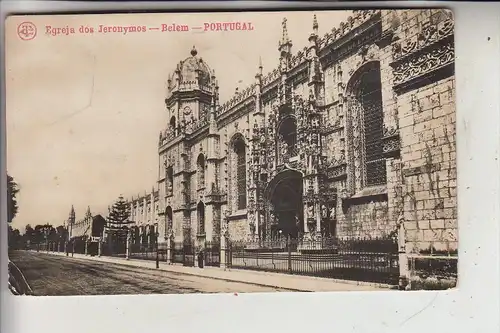 P 1000 LISBOA / LISSABON, Belem, Jeronimo-Kloster, 1919, nach Belg. kongo gelaufen
