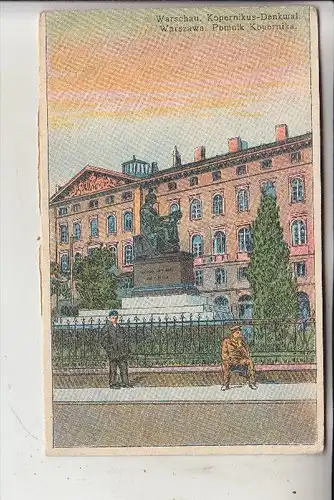 PL 00001 WARSCHAU / WARSZAWA, Kopernikus-Denkmal, 1918, Deutsche Feldpost