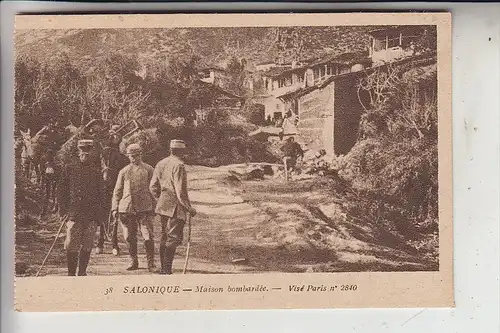 GR - SALONIQUE, Maison bombardee