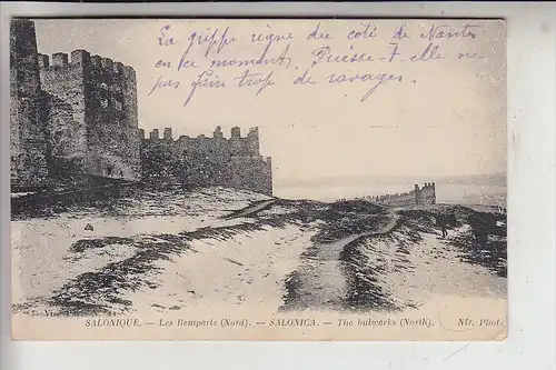 GR - SALONIQUE, Les Remparts, 1918