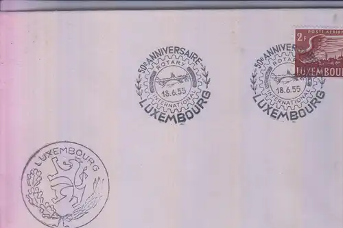 L 1000 LUXEMBURG - POSTGESCHICHTE - Sonderstempel 50 Jahre ROTARY, 1955