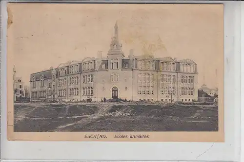 L 4000 ESCH - SUR - ALZETTE, Ecoles primaires 1928, Briefmarke fehlt, kl. Randmangel