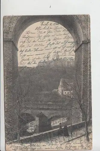 L 1000 LUXEMBURG Stadt 1900, Briefmarke fehlt
