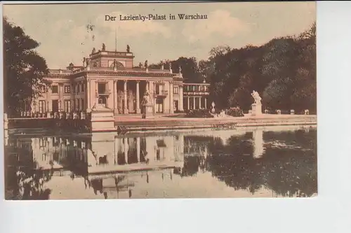 PL 00001 WARSZAWA - Warschau, Lazienky-Palast - color, 1916, Deutsche Militärpost