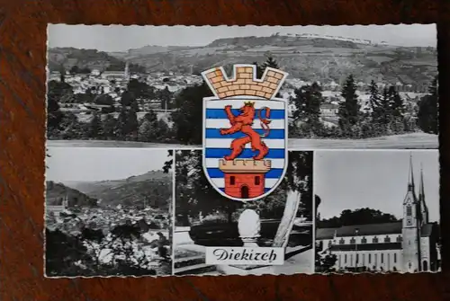 L 9200 DIEKIRCH, Mehrbildkarte mit Stadtwappen - Heraldik