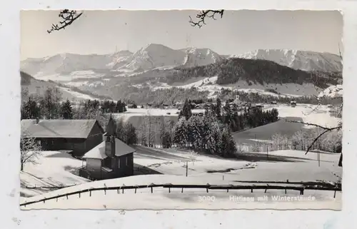 A 6952 HITTISAU, Dorfansicht 1961, aptierter Stempel