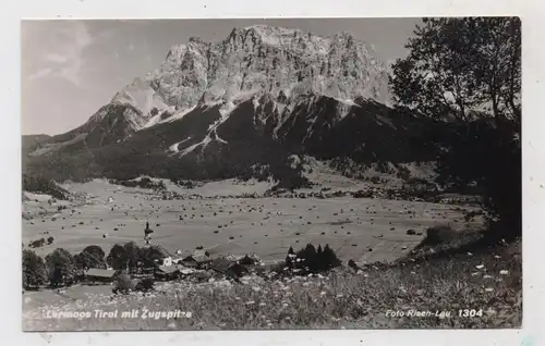 A 6631 LERMOOS, Dorfansicht mit Zugspitze