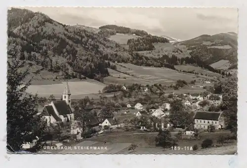 A 8124 ÜBELBACH, Dorfansicht, 1962