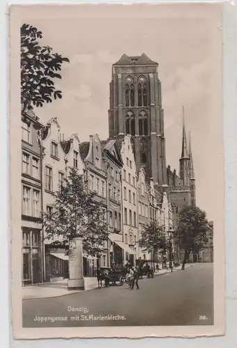 DANZIG - Jopengasse, St. Marienkirche, Litfasssäule, 1940, Brfm. fehlt