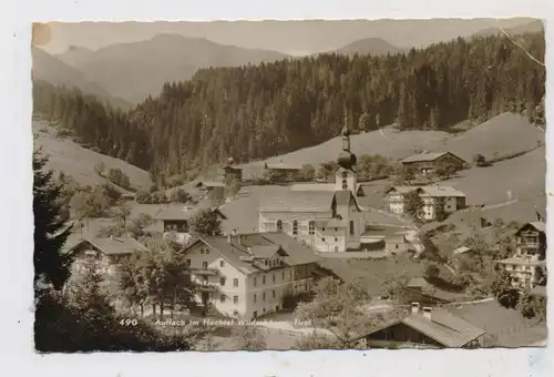 A 6311 WILDSCHÖNAU - AUFFACH,  Dorfansicht mit Kirche, 1964, kl. Druckstelle