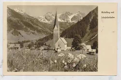 A 6991 MITTELBERG, Dorfansicht mit Schafalpköpfen, 1951