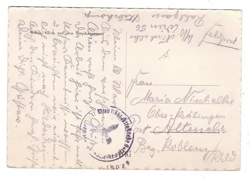 A 1000 WIEN, Stefanskirche im Schnee, Feldpost 2. Weltkrieg